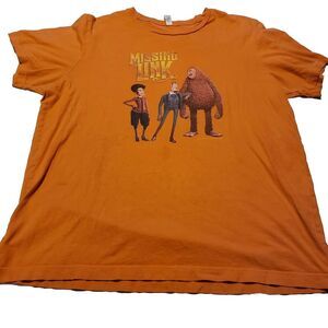 Missing Link Movie‎ Promo T Shirt Adult XL Bella Canvas Sasquatch Bigfoot Orange